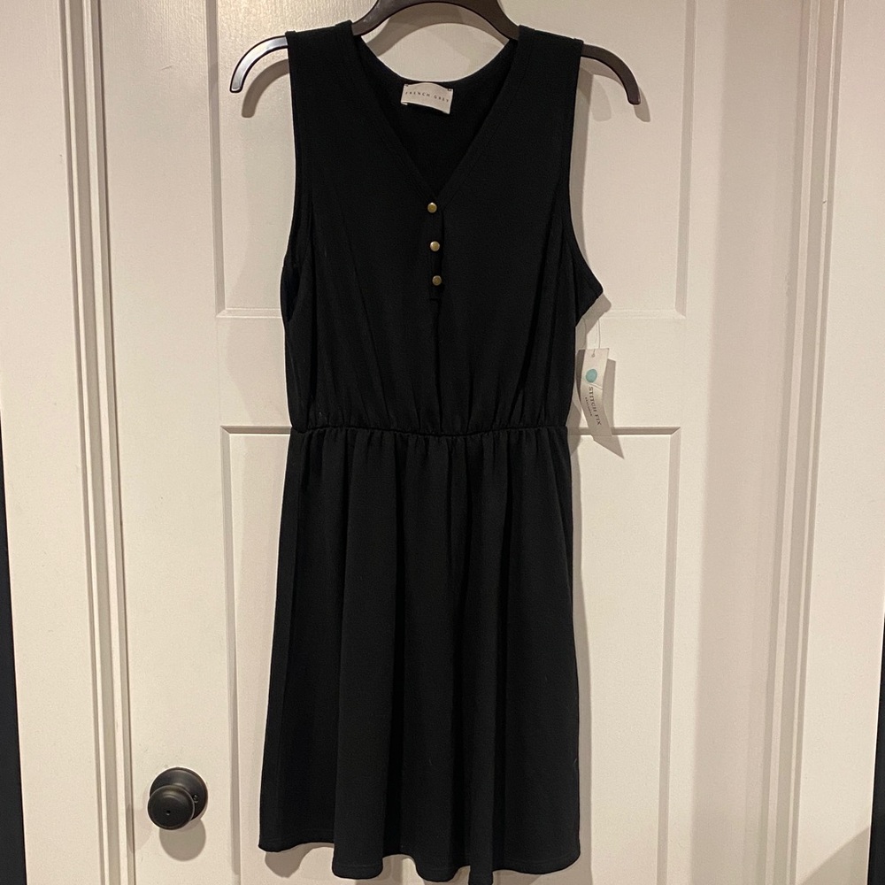 French Grey Black Knit Dress/Jumper